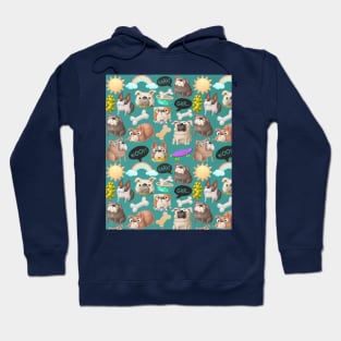 Cute bulldogs pattern Hoodie